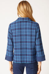 Mixed Pocket Shirt - 40290 in Navy - Side View