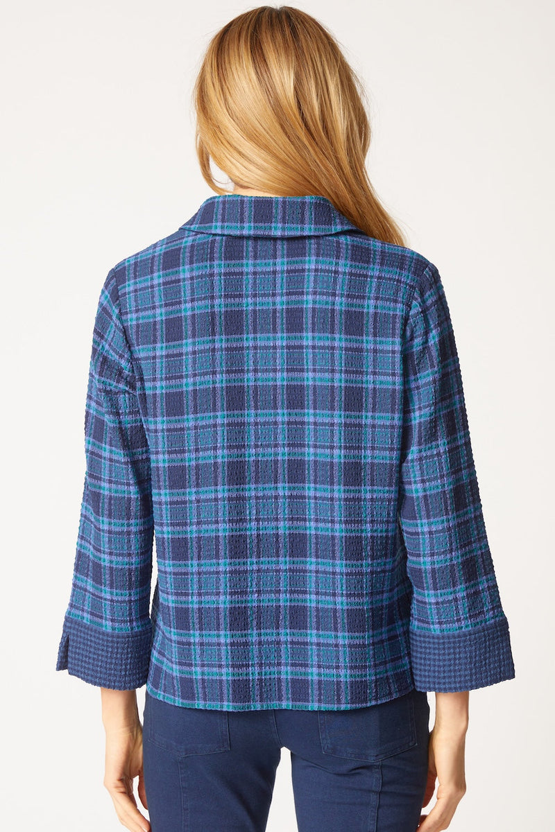 Mixed Pocket Shirt - 40290 in Navy - Side View