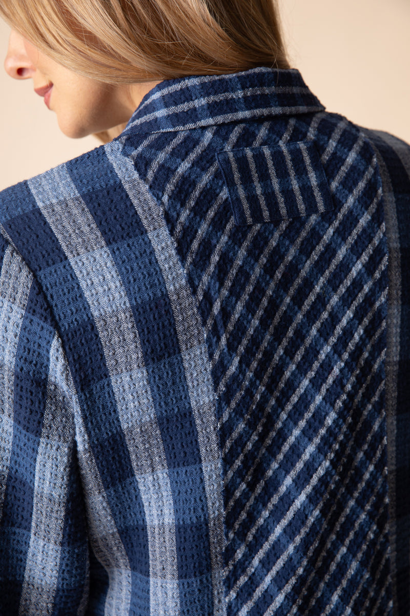 Habitat Plaidemonium Boyfriend Tunic - NAVY - image 3