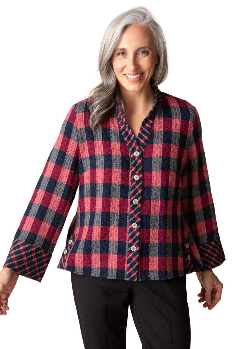 Habitat Plaidemonium Uptown Shirt - ROUGE - image 1