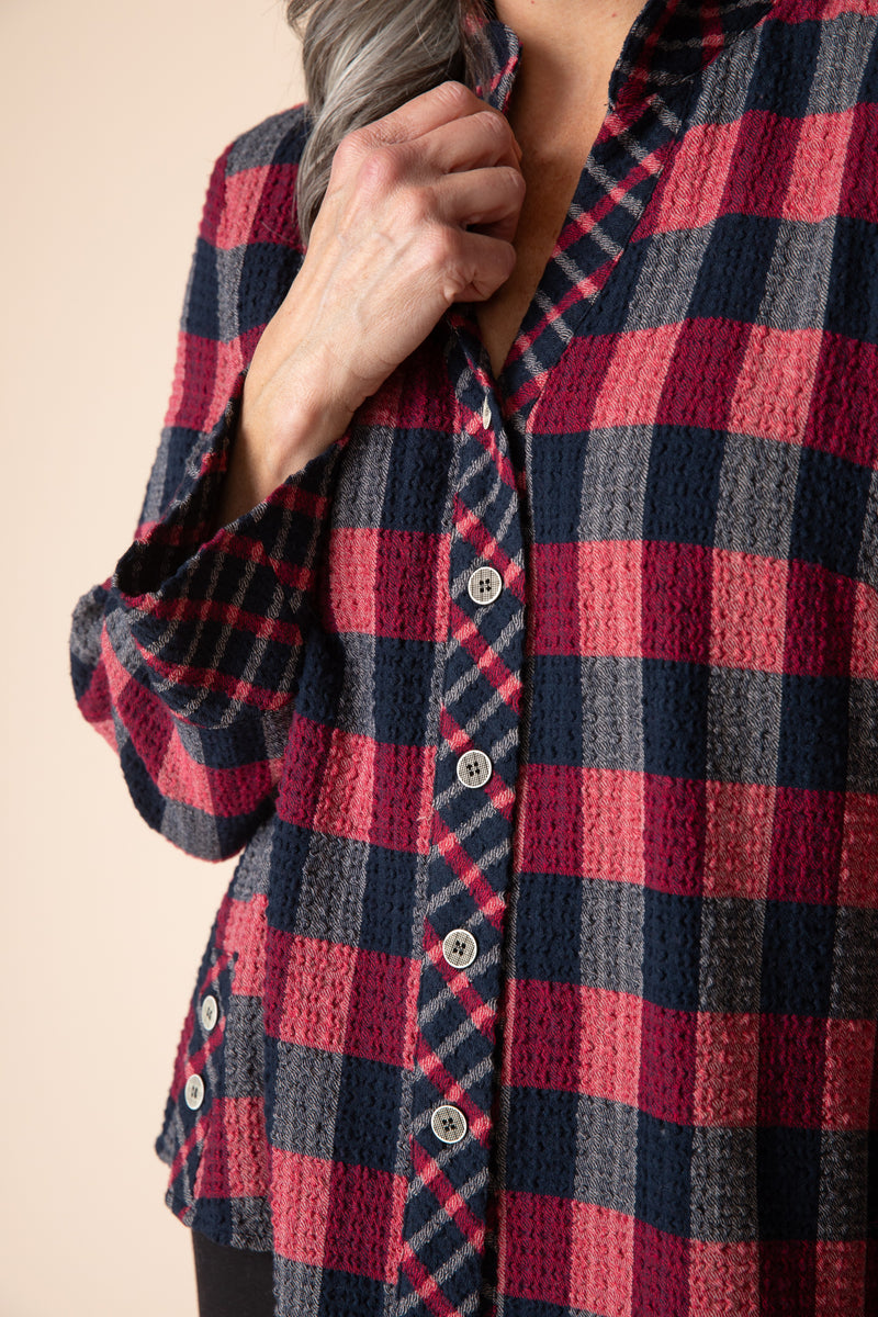 Habitat Plaidemonium Uptown Shirt - ROUGE - image 3