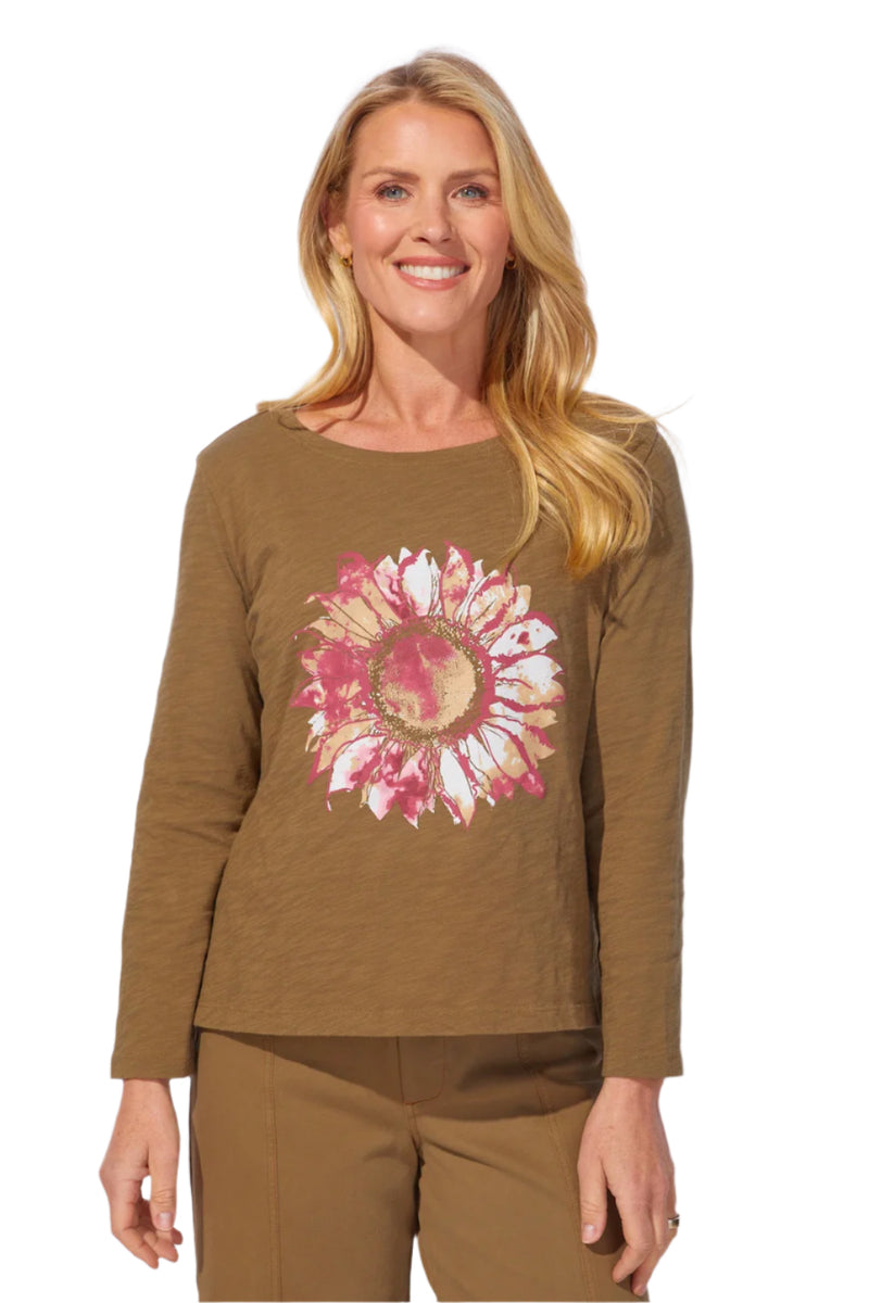 Sunflower Cotton Slub Boxy Tee - 40625