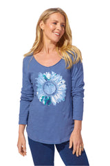 Sunflower Cotton Slub V-Neck - 40626