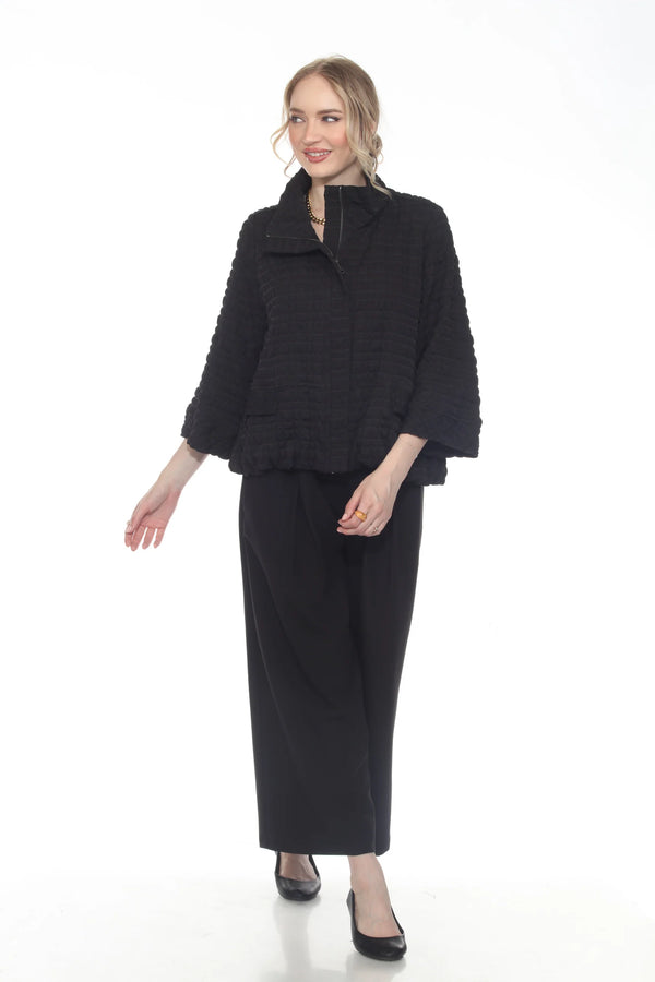 Textured Crinkle Grid Jacket - 4062