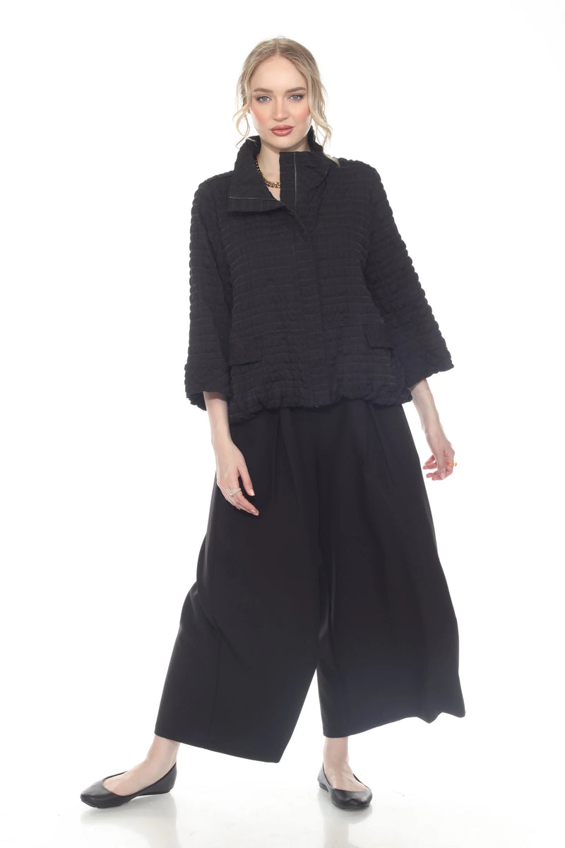 Textured Crinkle Grid Jacket - 4062