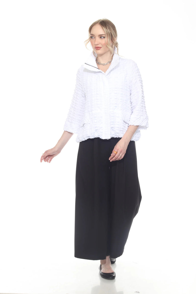 Textured Crinkle Grid Jacket - 4062