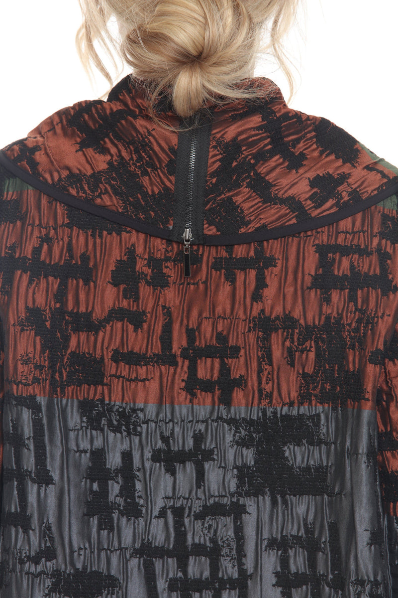 Brushstroke Blazer Jacket, Multi-Color Statement Piece - 4076