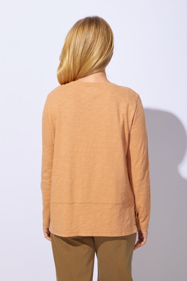 Destination Flower Easy V-Neck Cotton Tee - 40940