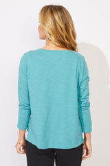 Shibori Dragonfly Tee — teal