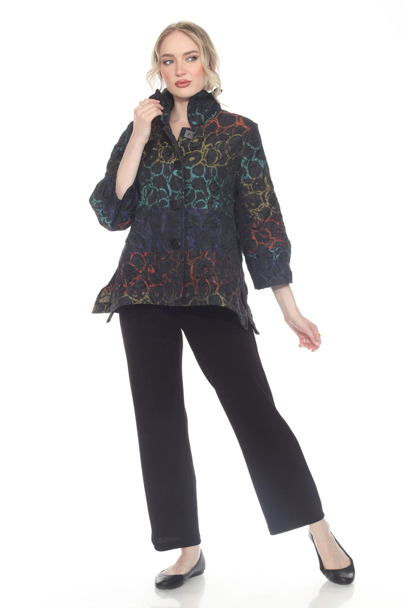 Brushstroke Jacket, Multi-Color Statement Piece - 4114