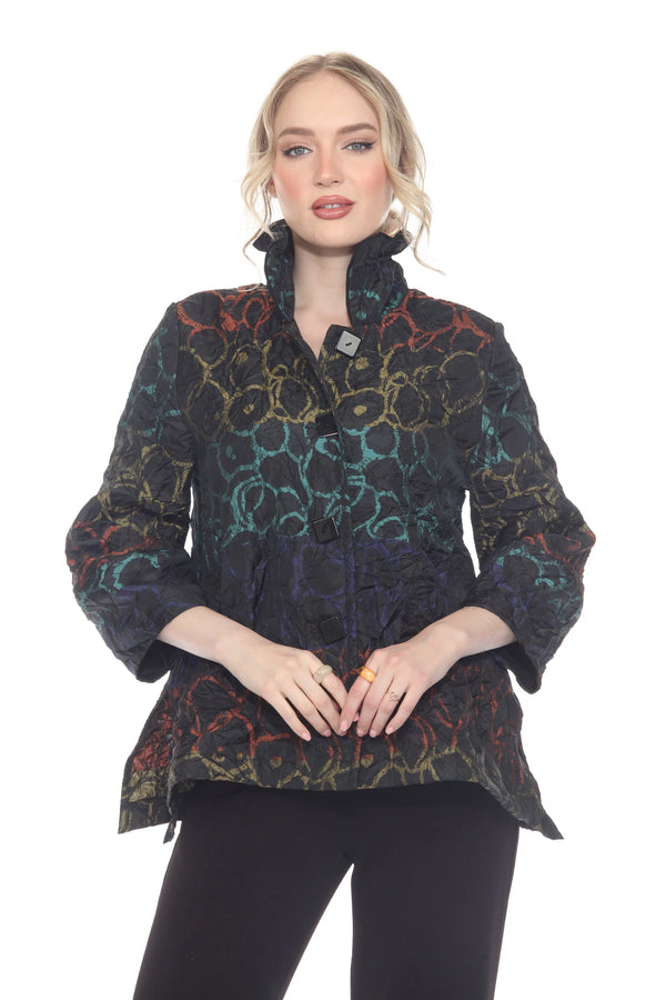 Brushstroke Jacket, Multi-Color Statement Piece - 4114