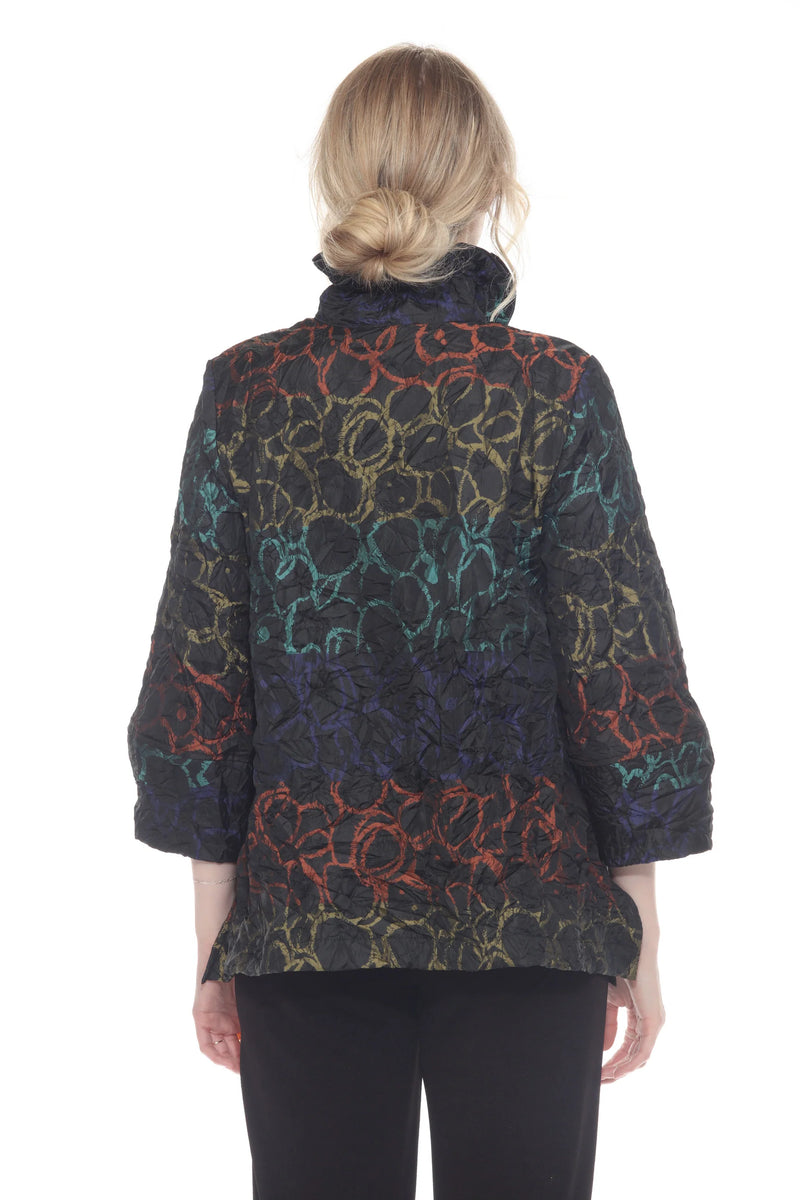 Brushstroke Jacket, Multi-Color Statement Piece - 4114