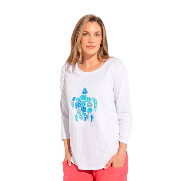 Peruvian Cotton Turtle High-Low Tee - 41404