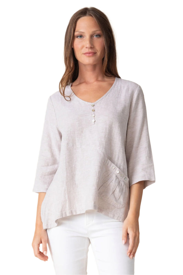 Summer Breeze Vista Pullover in Oatmeal - 41507