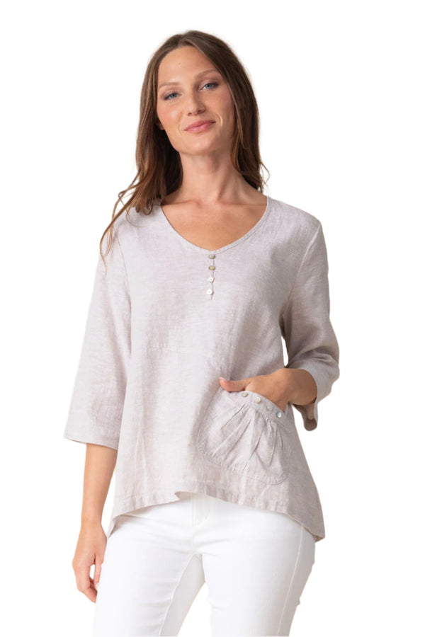 Summer Breeze Vista Pullover in Oatmeal - 41507