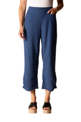 Summer Breeze Button Trim Capri  - 41576