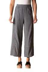 Linen Seamed Crop Pant  - 41577