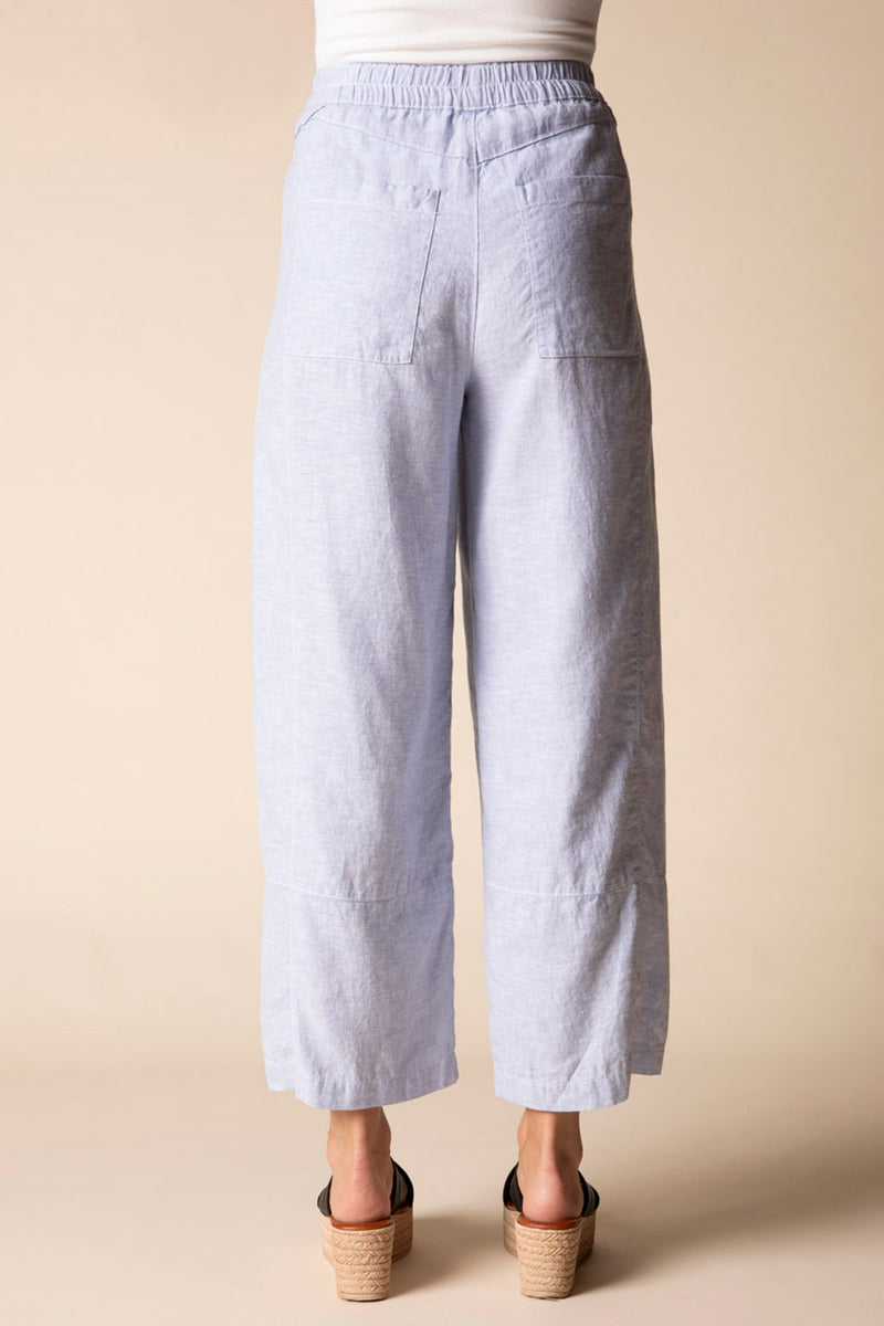 Linen Seamed Crop Pant  - 41577