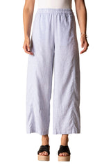 Linen Seamed Crop Pant  - 41577