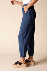 Linen Seamed Crop Pant  - 41577