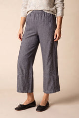 Linen Seamed Crop Pant  - 41577