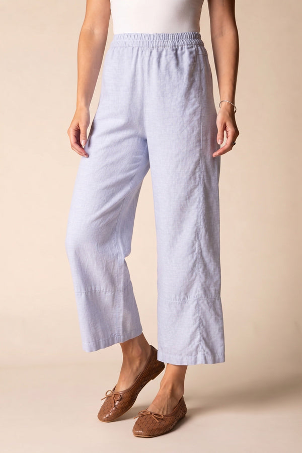 Linen Seamed Crop Pant  - 41577