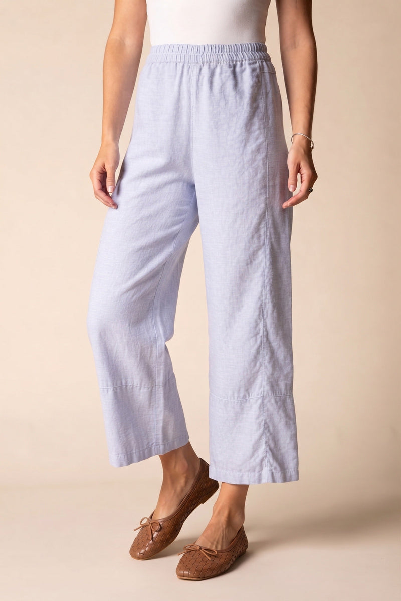 Linen Seamed Crop Pant  - 41577