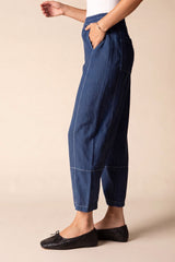 Linen Seamed Crop Pant  - 41577