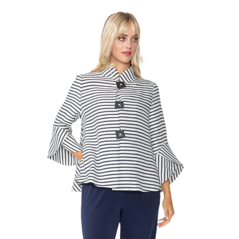 IC Collection Navy Marine Stripe Jacket  - 6272J