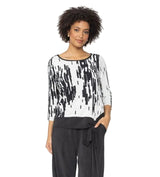 Abstract Digital-Inspired Print Top - C1073T