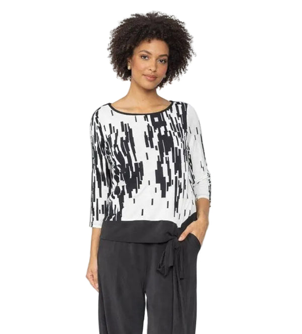 Abstract Digital-Inspired Print Top - C1073T