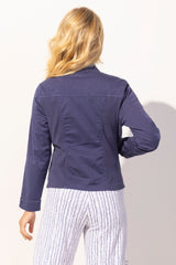 Sun Washed Zip Front Cotton Jacket - 42641