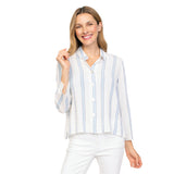 Crinkle Crepe Stripe Every "Wear" Shirt - 21010 - Limited Sizes!