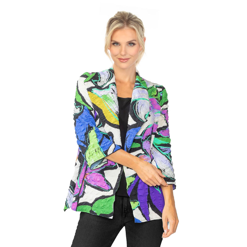 Just In! Easy Colorful Floral Pop Art Jacket - 7291J