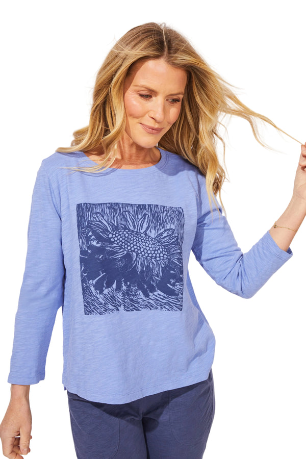 Sunflower Cotton Slub Boxy Tee - 43025