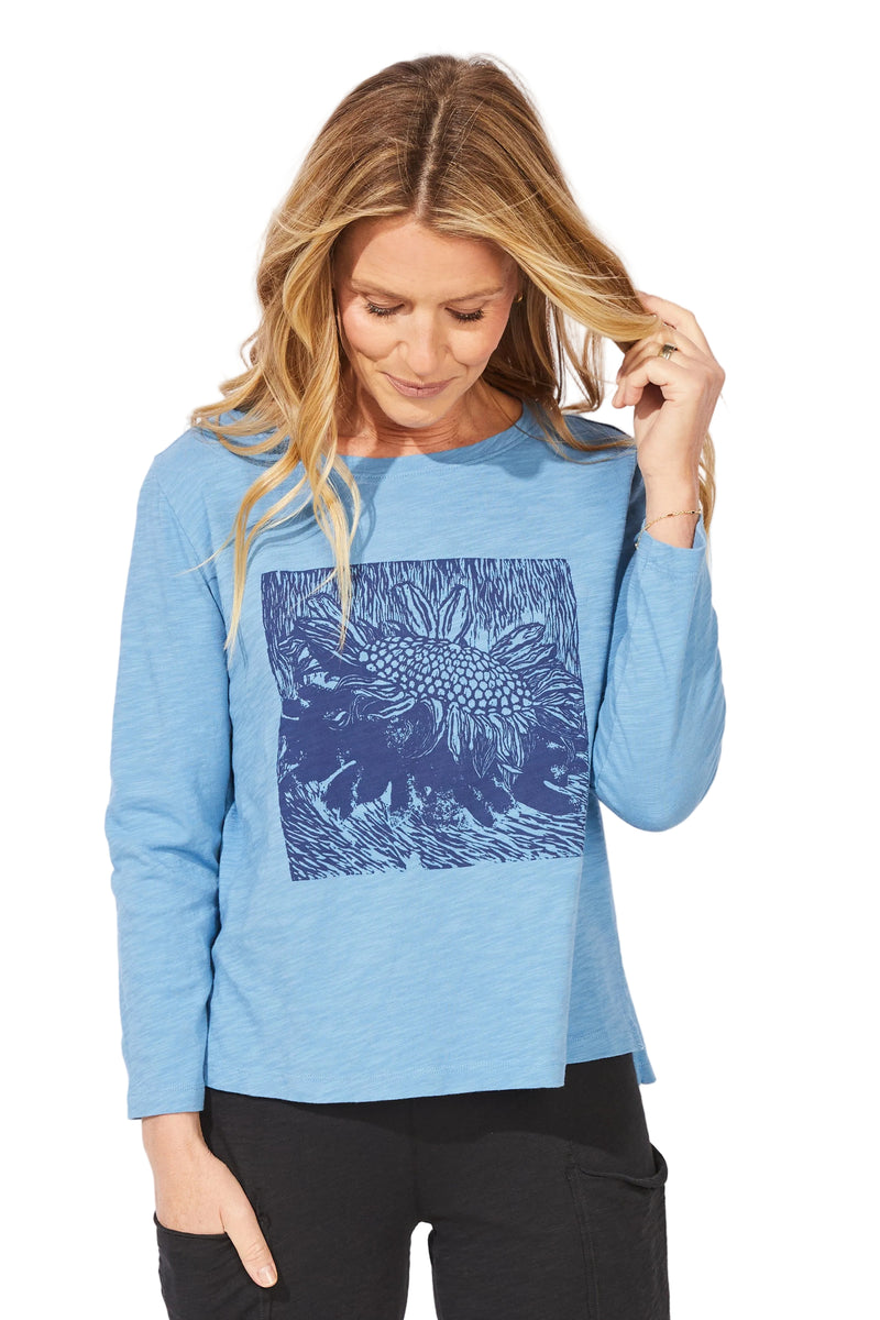 Sunflower Cotton Slub Boxy Tee - 43025