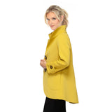 Techno Knit Sculpted Button Jacket in Mustard - 7509J-MST