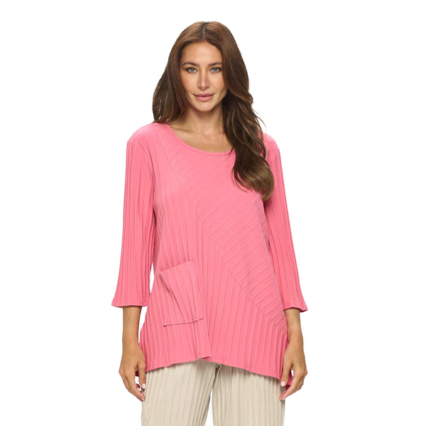 Focus "Mixed Direction" Ribbed Tunic in Dubarry - JR103-DB