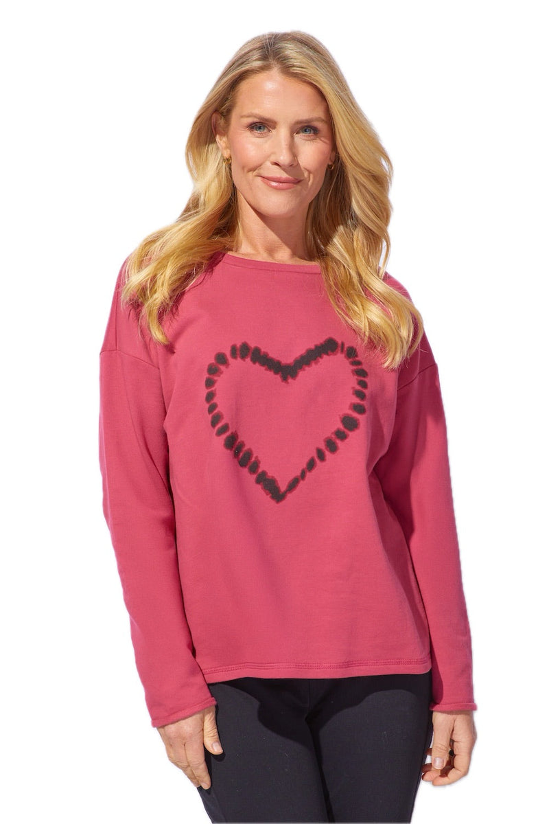 Heart Pullover - Garnet