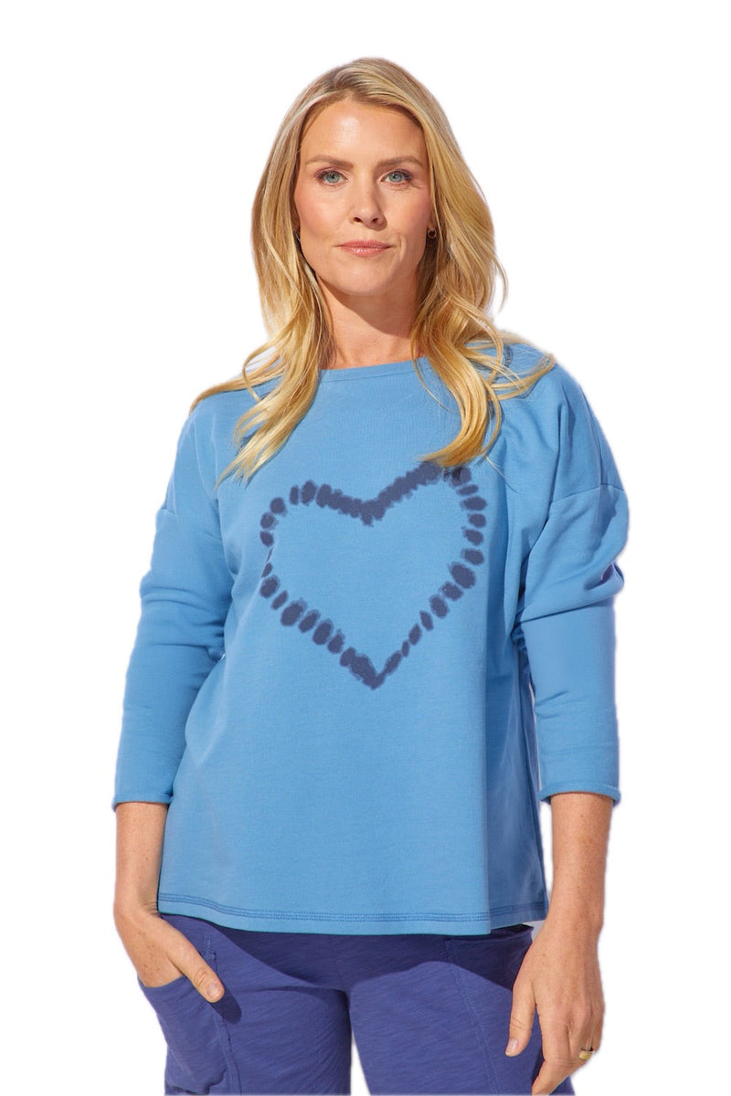 Heart Pullover - Indigo
