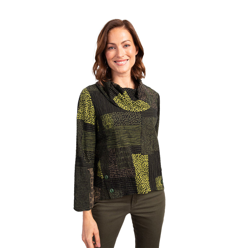Habitat Organic Mix Cowl-Neck Pullover in Forest - 44747-FST