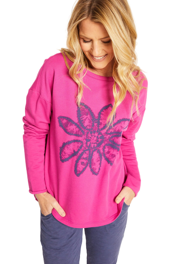 Destination Fleece Floral Pullover - 44801