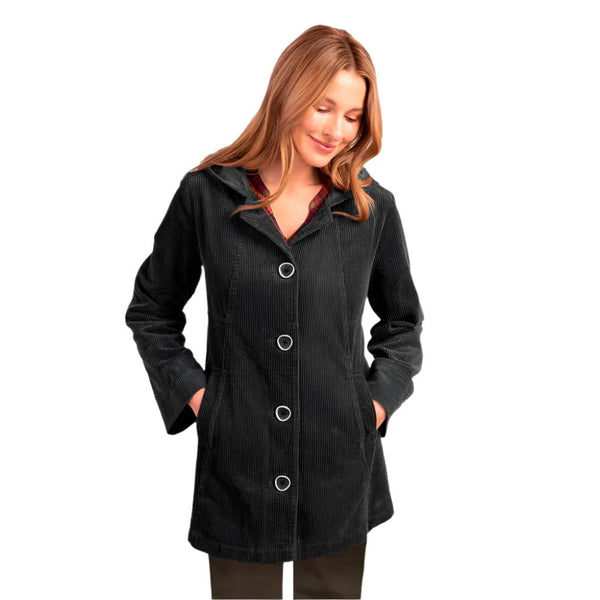 Habitat Corduroy Button Front Hooded Swing Jacket - 45123