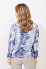 River Dyed Modal Spandex Sunset Pullover — navy