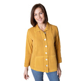Textured Cotton Jacket in Honey - 60627HNY - Sizes L & XXL