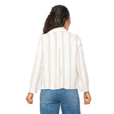 Crinkle Crepe Stripe Every "Wear" Shirt - 21010 - Limited Sizes!