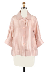 Shimmery Button Front Jacket in Rose Gold - 4741-RG - Size M