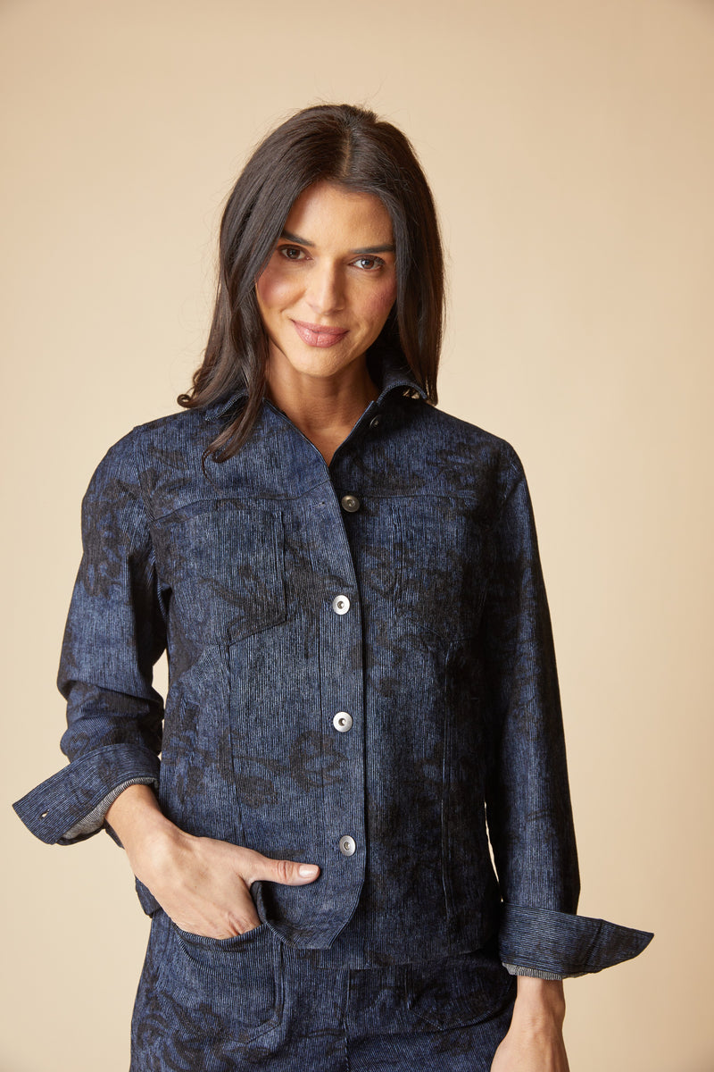 Habitat Luxe Cord Boyfriend Jacket - NAVY - image 2