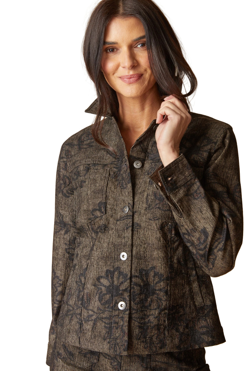 Habitat Luxe Cord Boyfriend Jacket - UMBER - image 1