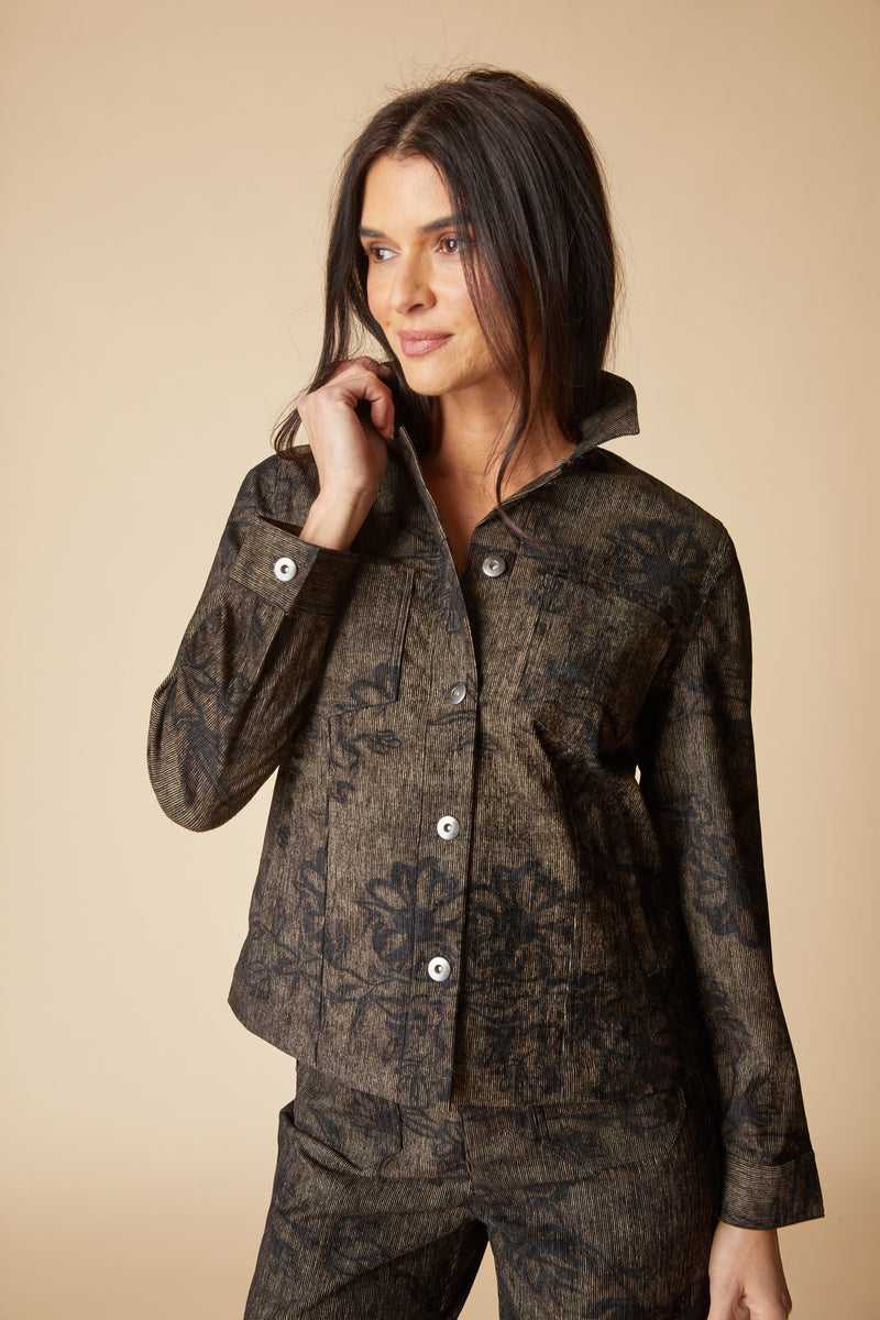 Habitat Luxe Cord Boyfriend Jacket - UMBER - image 2